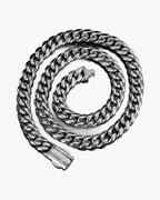 The Zircon Clasp Cuban Chain in Stainless Steel