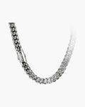 The Zircon Clasp Cuban Chain in Stainless Steel, Silver