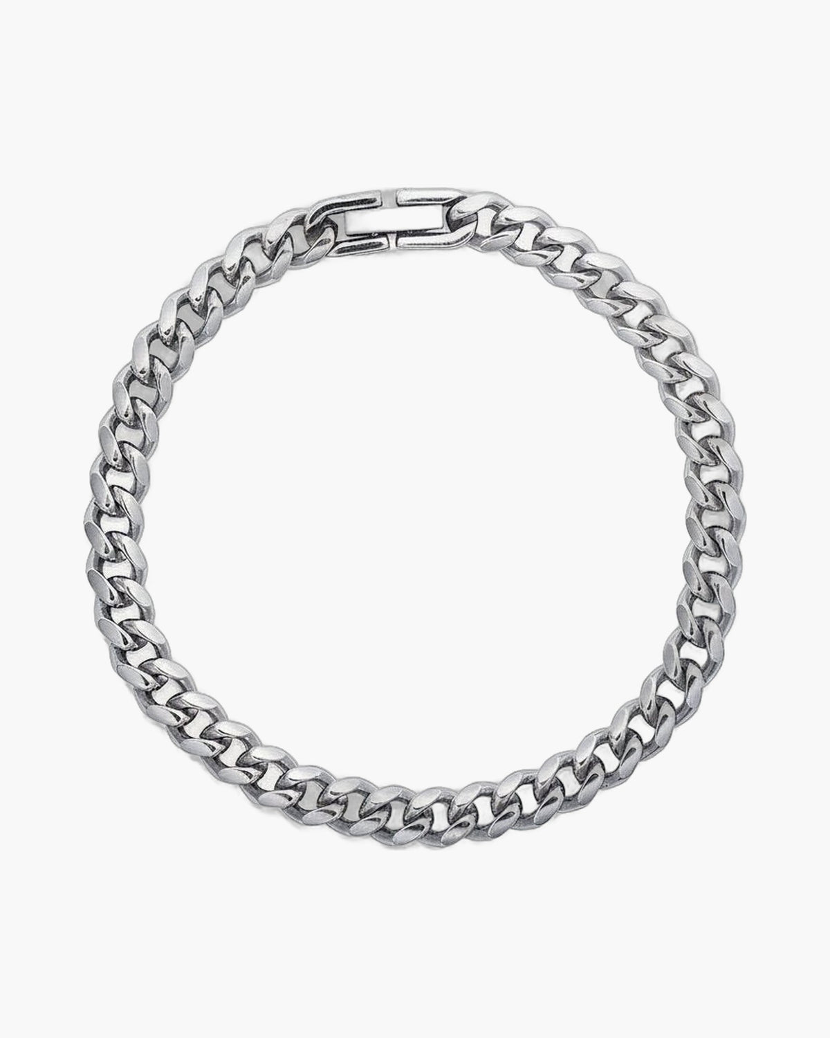Cuban Link Stainless Steel Bracelet - polished finish view 5