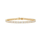 Stainless Steel CZ Tennis Bracelet gold-tone with clear stones
