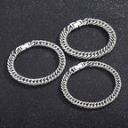 The Atlas Cuban Bracelet in Titanium Steel, view 4