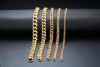 Titanium Steel Cuban Link Bracelet in silver-tone and black finishes view 5