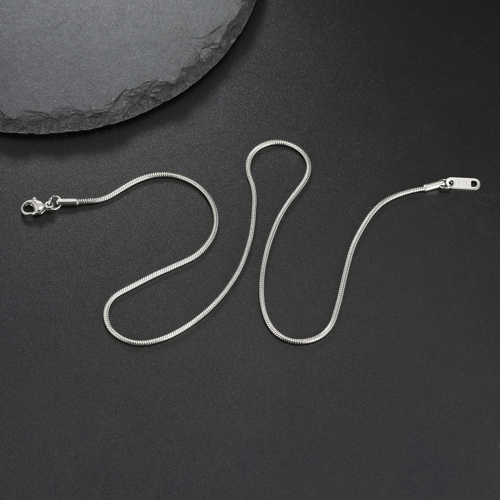 0.9mm Gold Snake Chain Necklace, gold-tone finish view 3