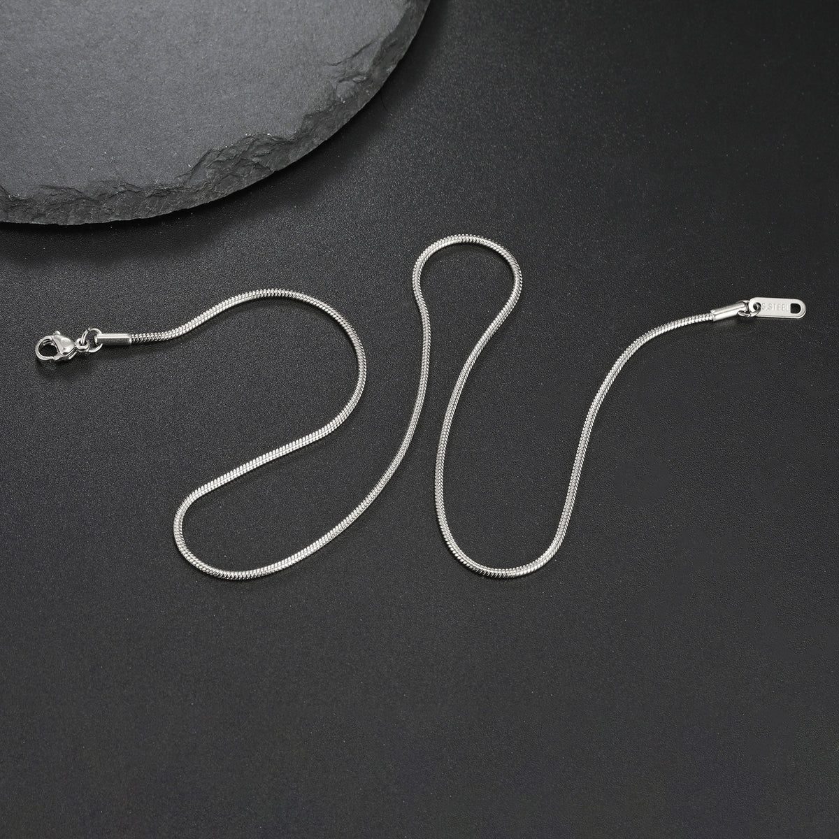 0.9mm Gold Snake Chain Necklace, gold-tone finish view 3