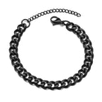 The Diamond-Cut Cuban Bracelet in Stainless Steel, view 4