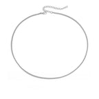 2mm Box Chain Necklace in Silver view 2