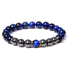The Tiger Eye and Black Stone Bead Bracelet, view 5