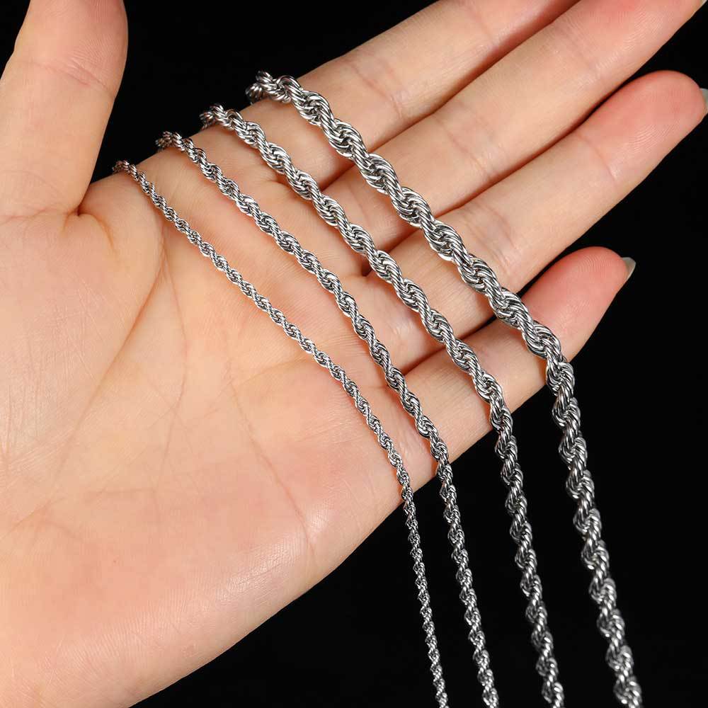 Rope Chain Bracelet in Stainless Steel, steel