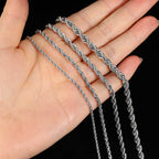 Rope Chain Bracelet in Stainless Steel, steel