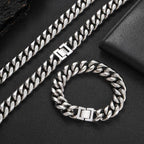The Miami Cuban Bracelet in Stainless Steel, view 5