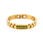 10mm President Link Inlay Bracelet gold-tone stainless steel view 2
