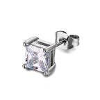 The Square Zircon Stud Earring, Sold Single, view 6