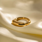 Gold-Tone Minimalist Dome Ring, polished finish view 2