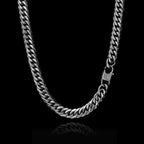 The Faceted Double-Link Cuban Chain in Stainless Steel, view 3