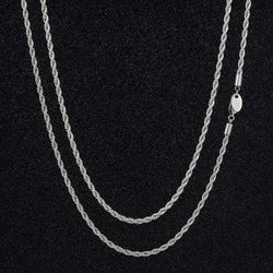 2.5mm Rope Chain Necklace silver-tone