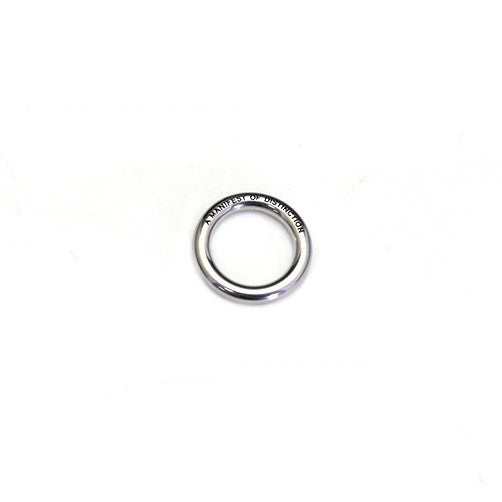 Titanium Steel Engraved Band Ring in gold-tone and silver-tone view 4