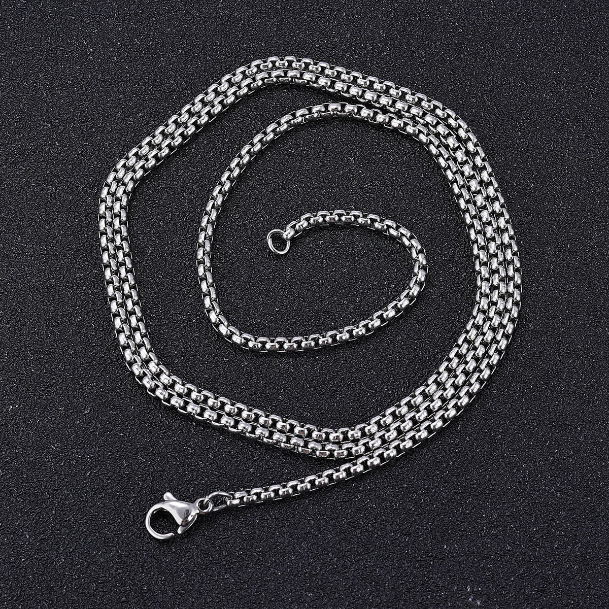 Stainless Steel Viking Triangle Pendant Necklace on white background view 5