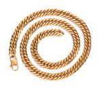 The Faceted Double-Link Cuban Chain in Stainless Steel, view 7