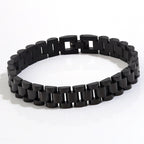 Stainless Steel President Link Bracelet gold-tone finish view 2