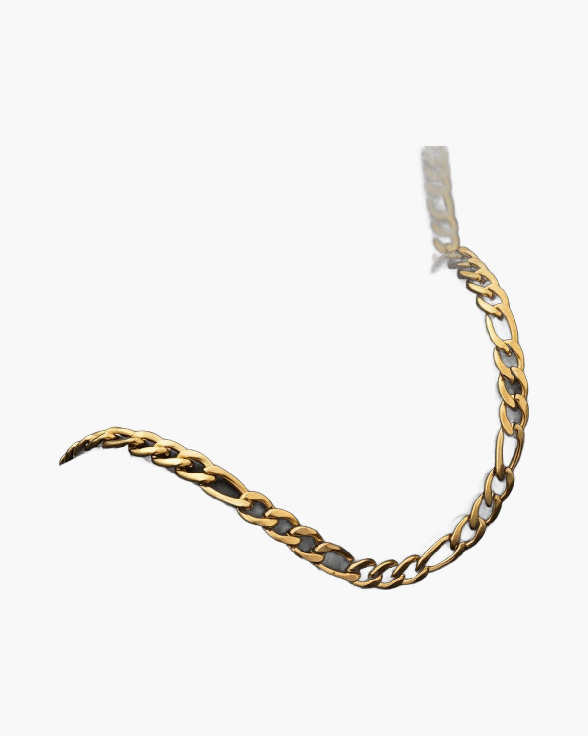 Figaro Link Stainless Steel Chain gold-tone finish 60cm view 3