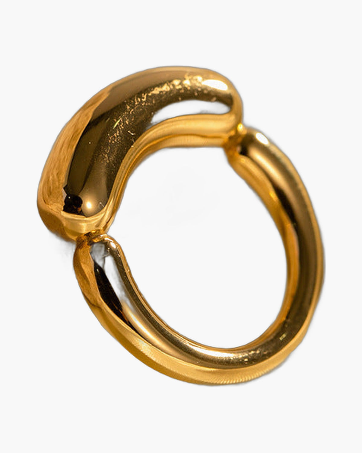 Gold-Tone Minimalist Dome Ring, polished finish view 3