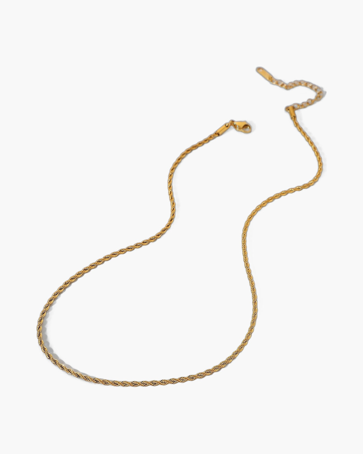 Gold-Tone Stainless Steel Rope Chain - classic design view 2