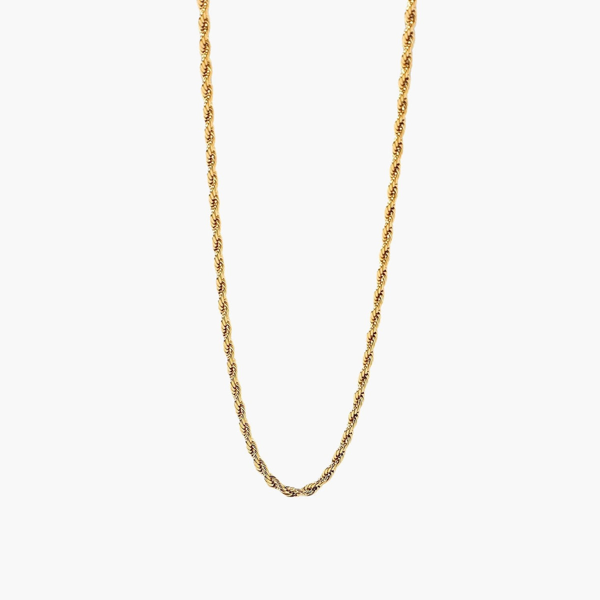 Gold-Tone Stainless Steel Rope Chain - classic design