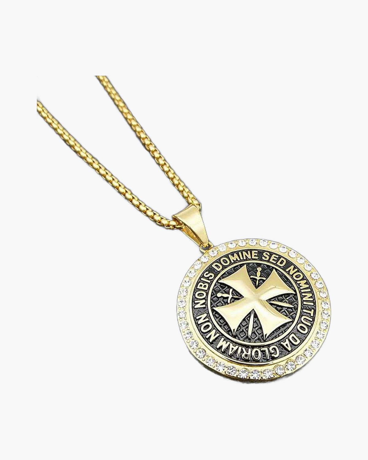 Knights Templar Cross Pendant Necklace two styles view 7