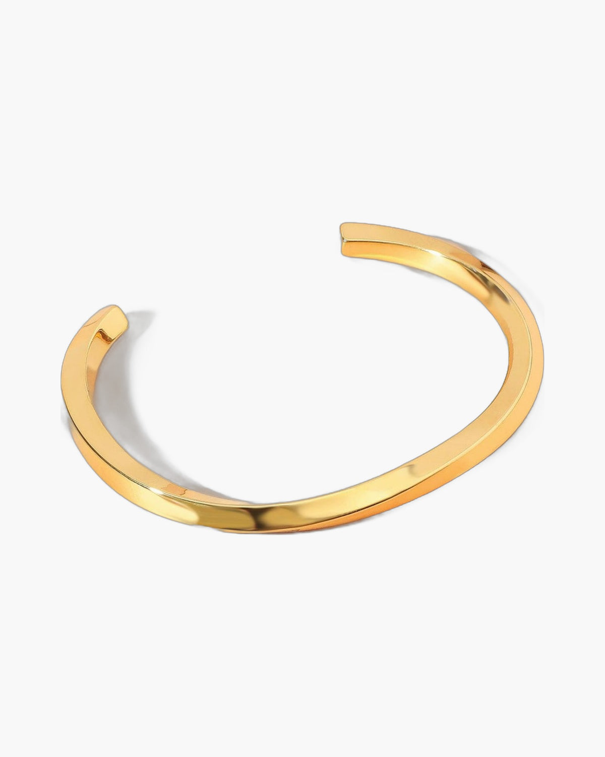 Mobius Titanium Steel Open Bracelet in silver-tone view 2