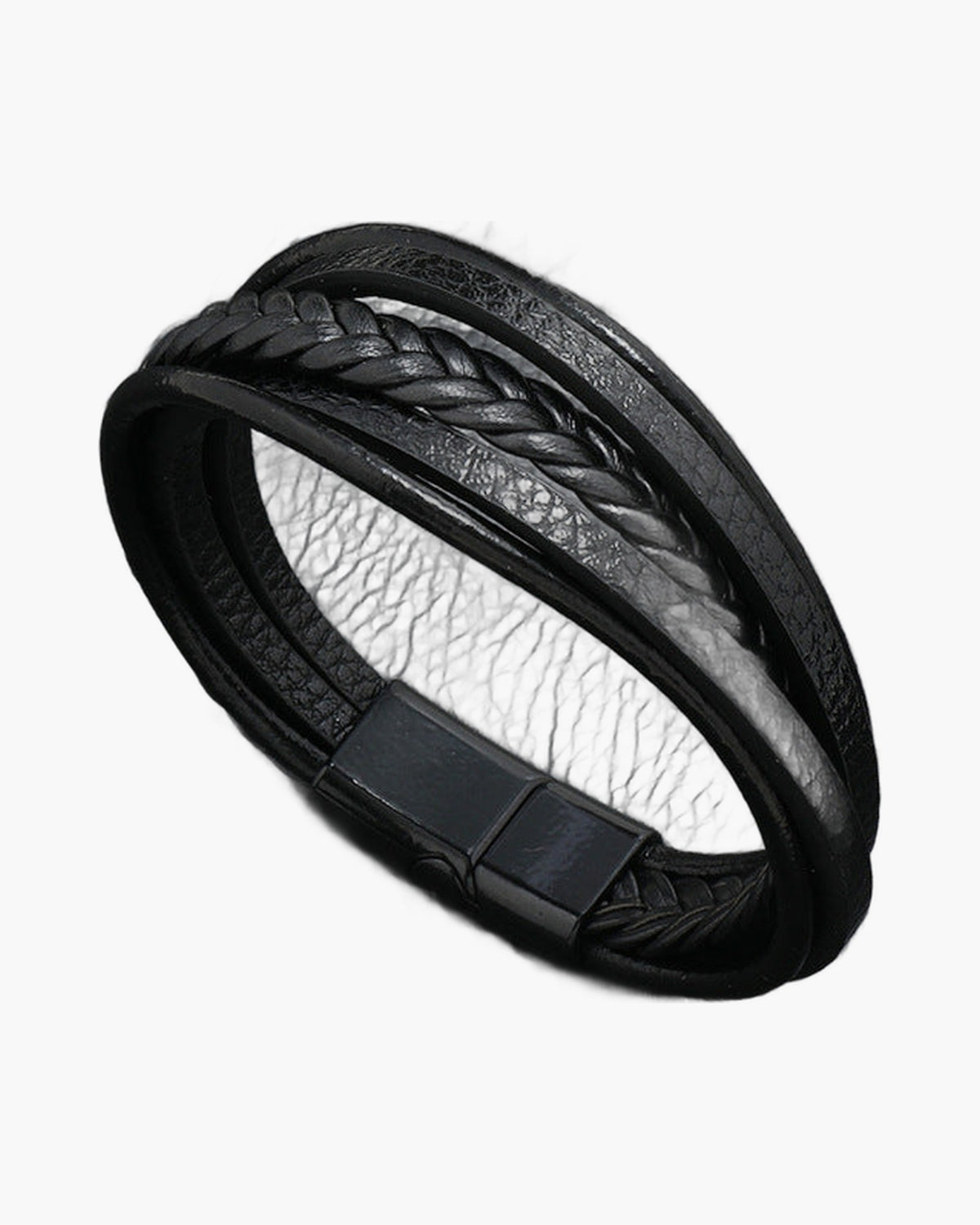 Multi-Strand Braided Leather Bracelet