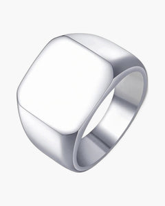 The Atlas Signet Ring in Stainless Steel
