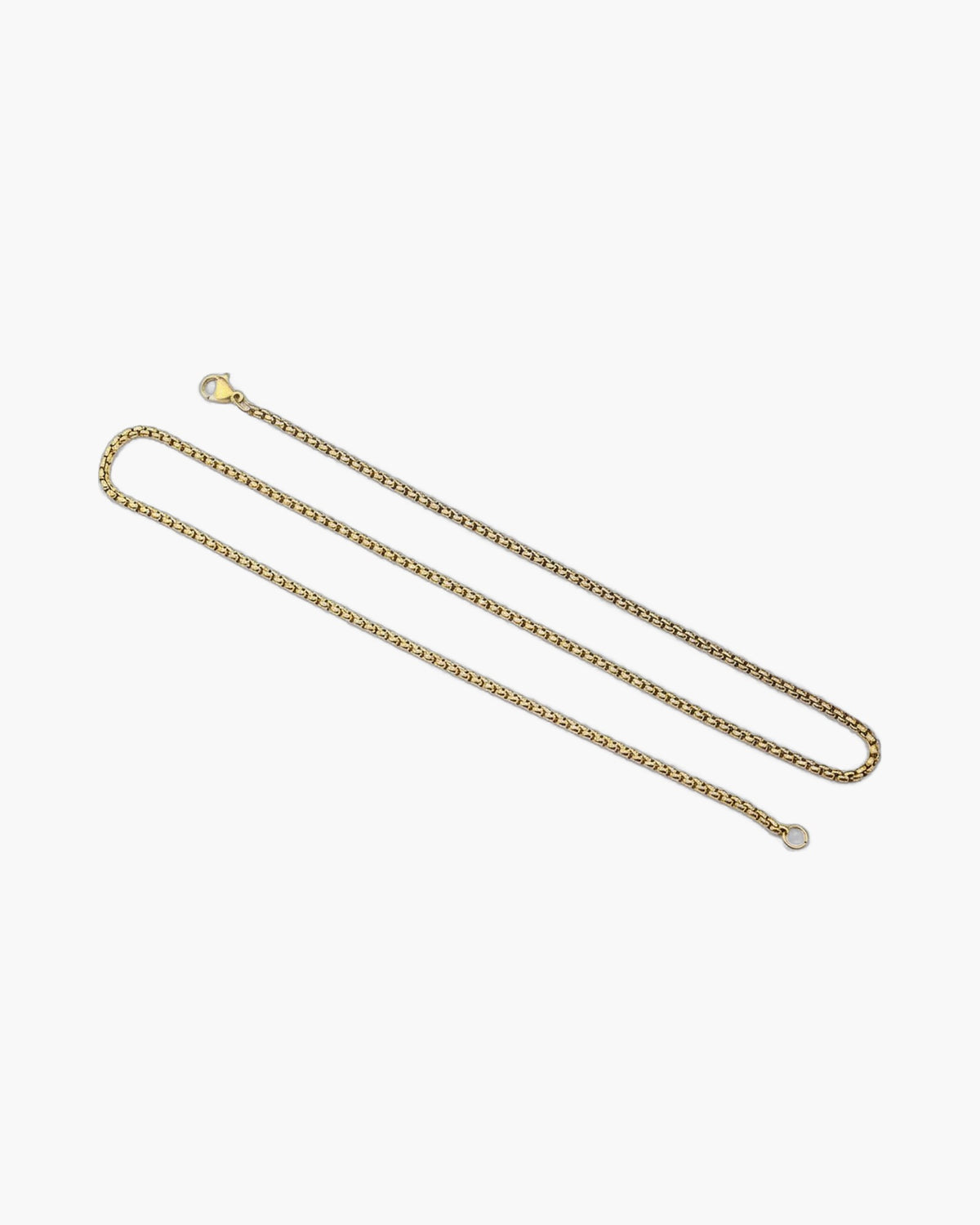 Stainless Steel Box Chain in silver, gold, and black finishes view 7