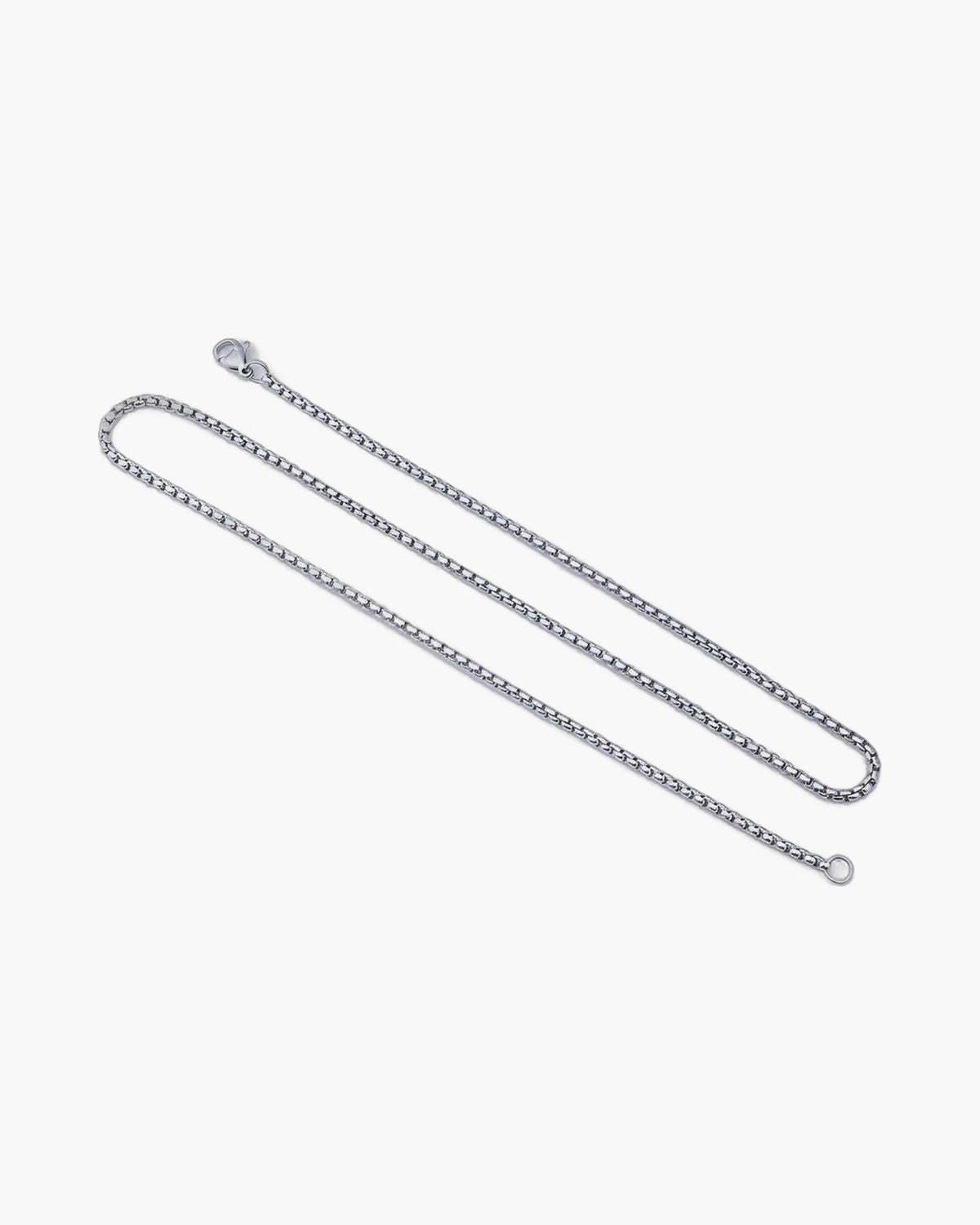 Stainless Steel Box Chain in silver, gold, and black finishes view 2