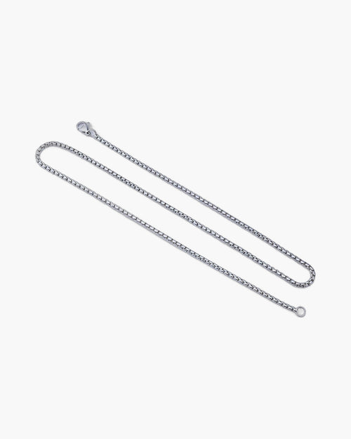 The Rounded Box Chain in Stainless Steel