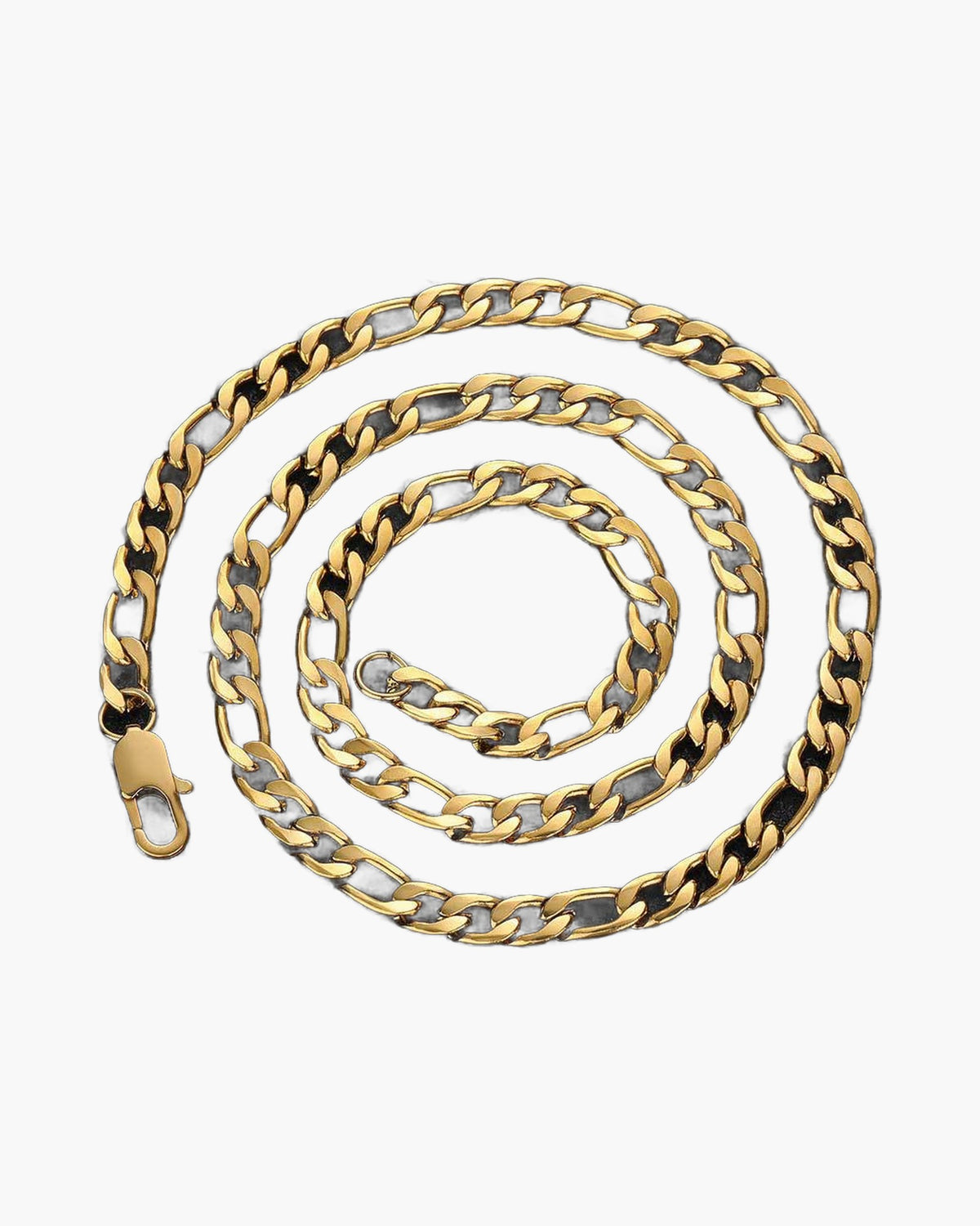 Stainless Steel Figaro Chain gold-tone finish