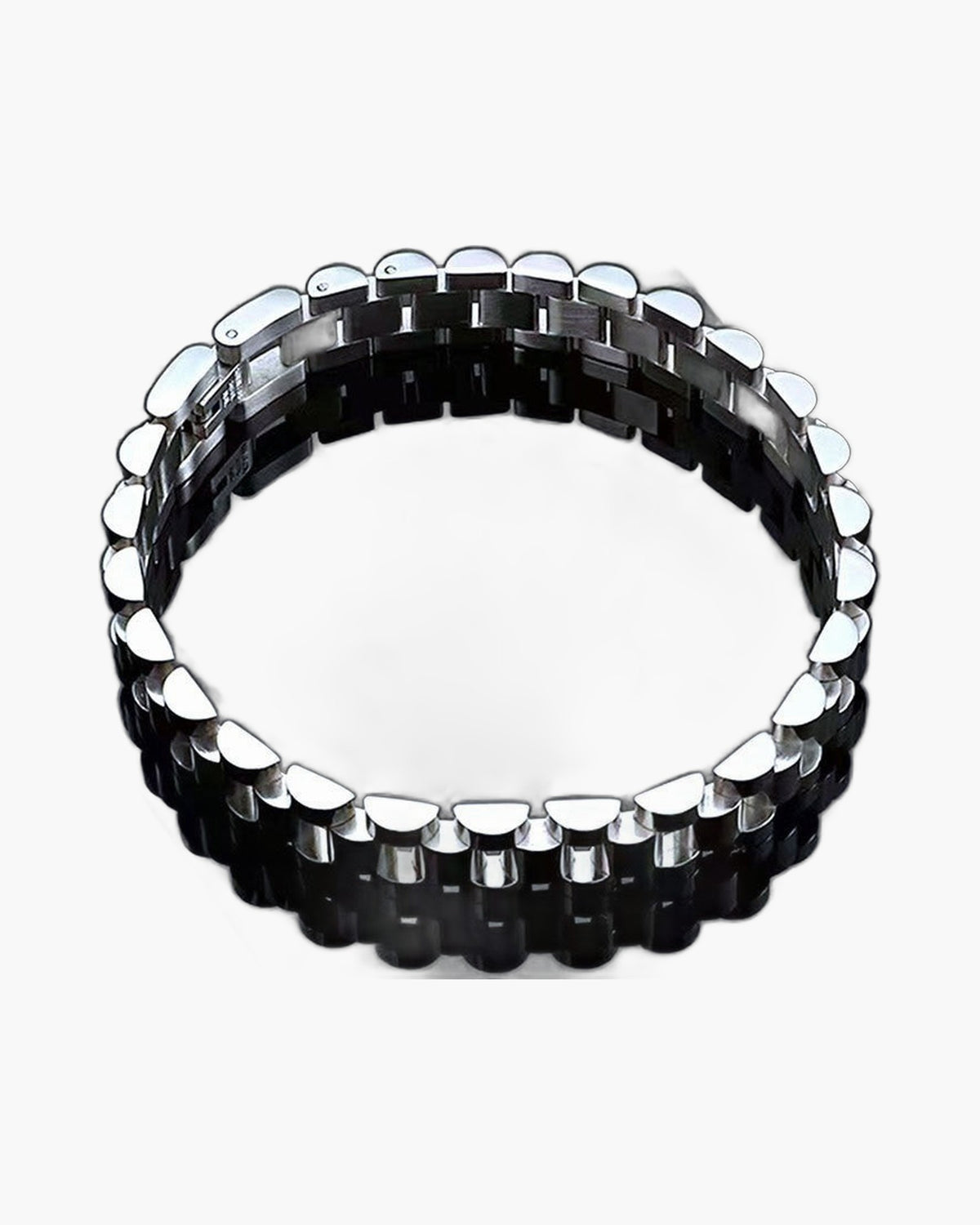 Stainless Steel President Link Bracelet gold-tone finish view 3