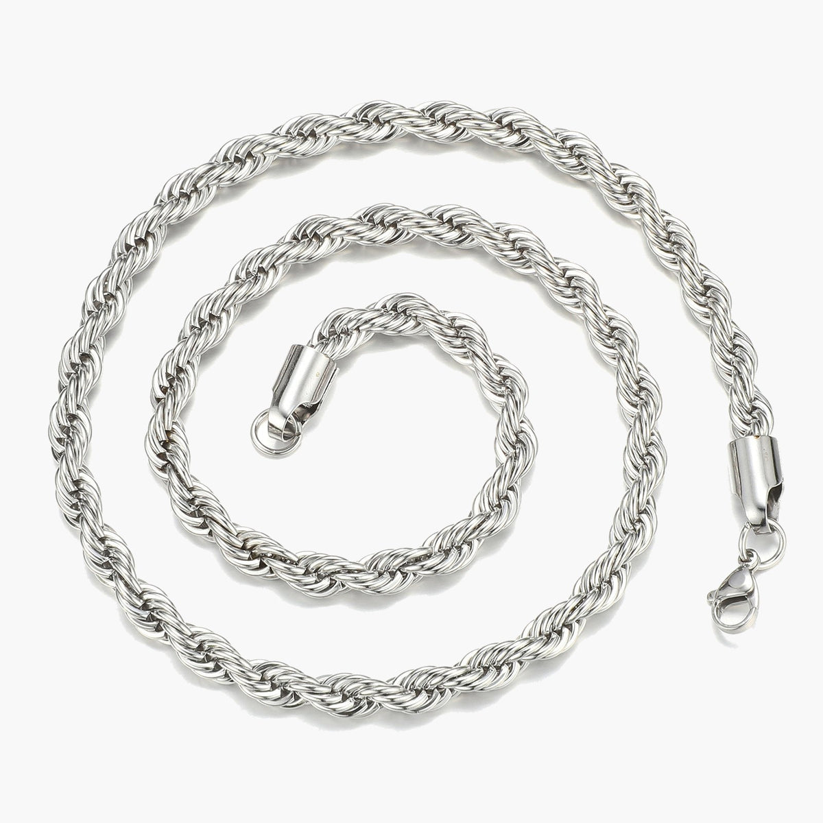 Stainless Steel Rope Chain gold-tone coiled view 7