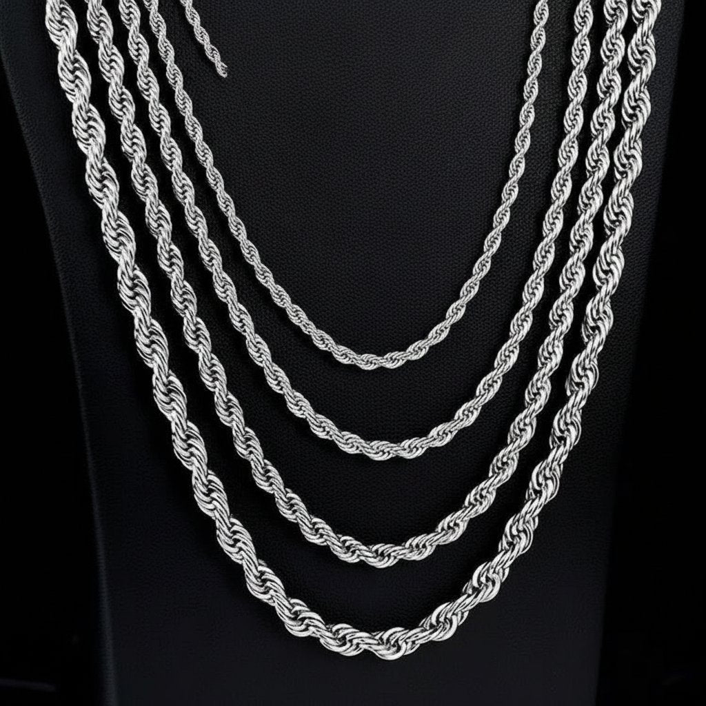 Stainless Steel Rope Chain with lobster clasp view 4