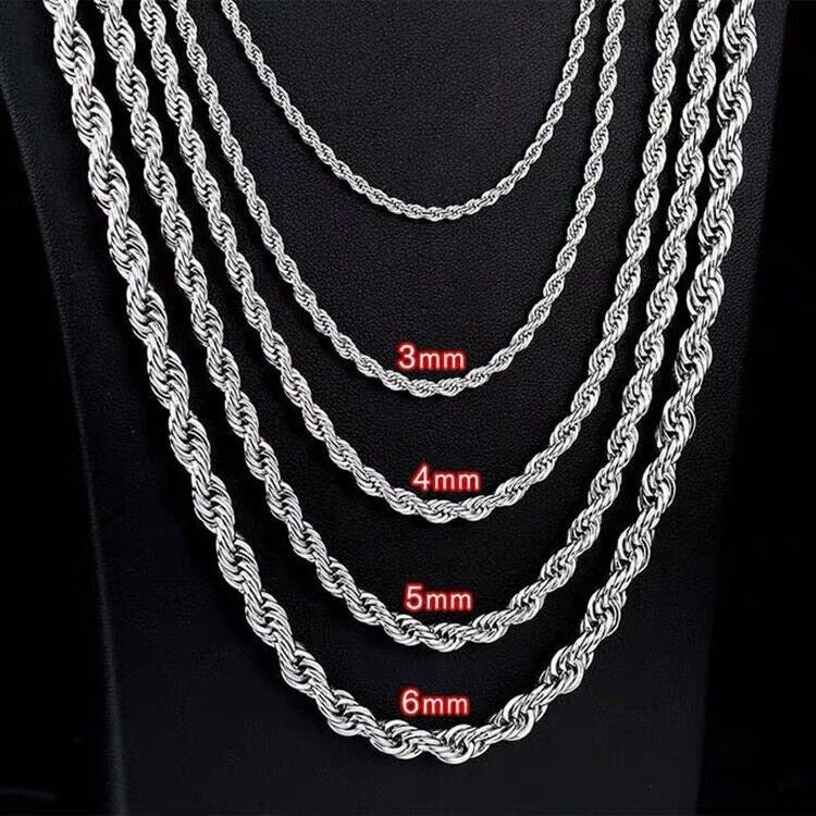 Stainless Steel Rope Chain with lobster clasp view 5