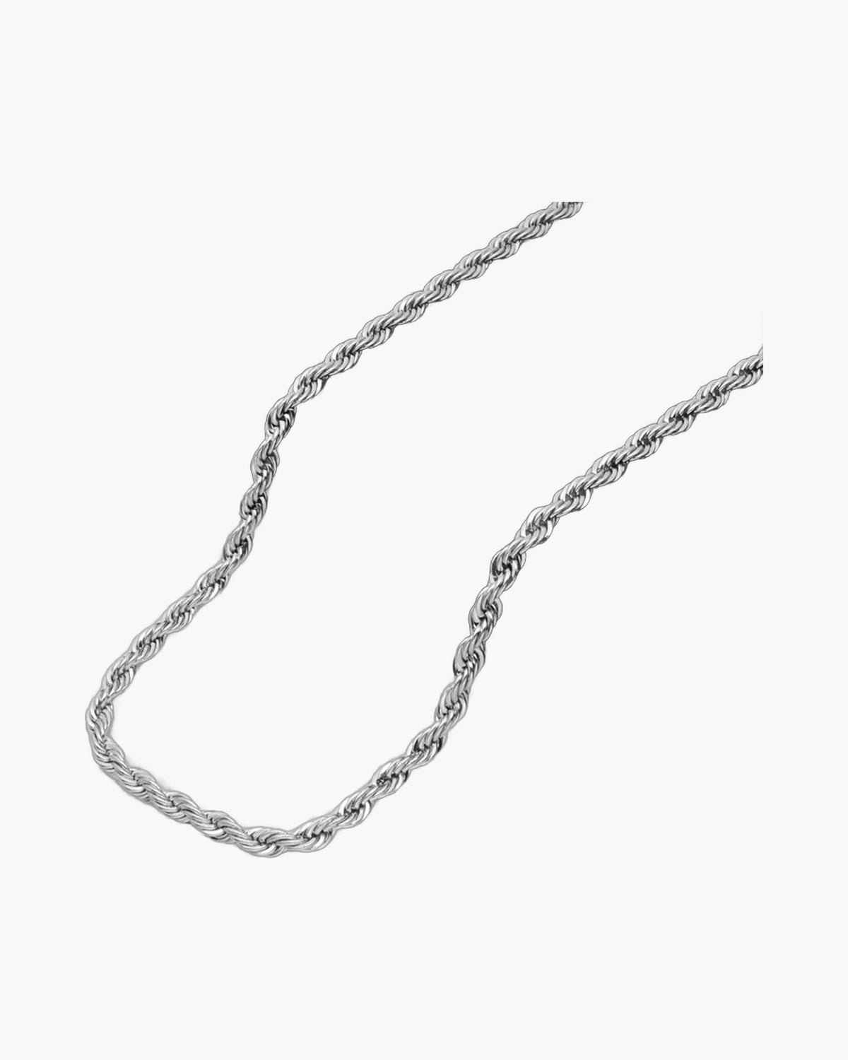 Stainless Steel Rope Chain Necklace with lobster clasp view 3