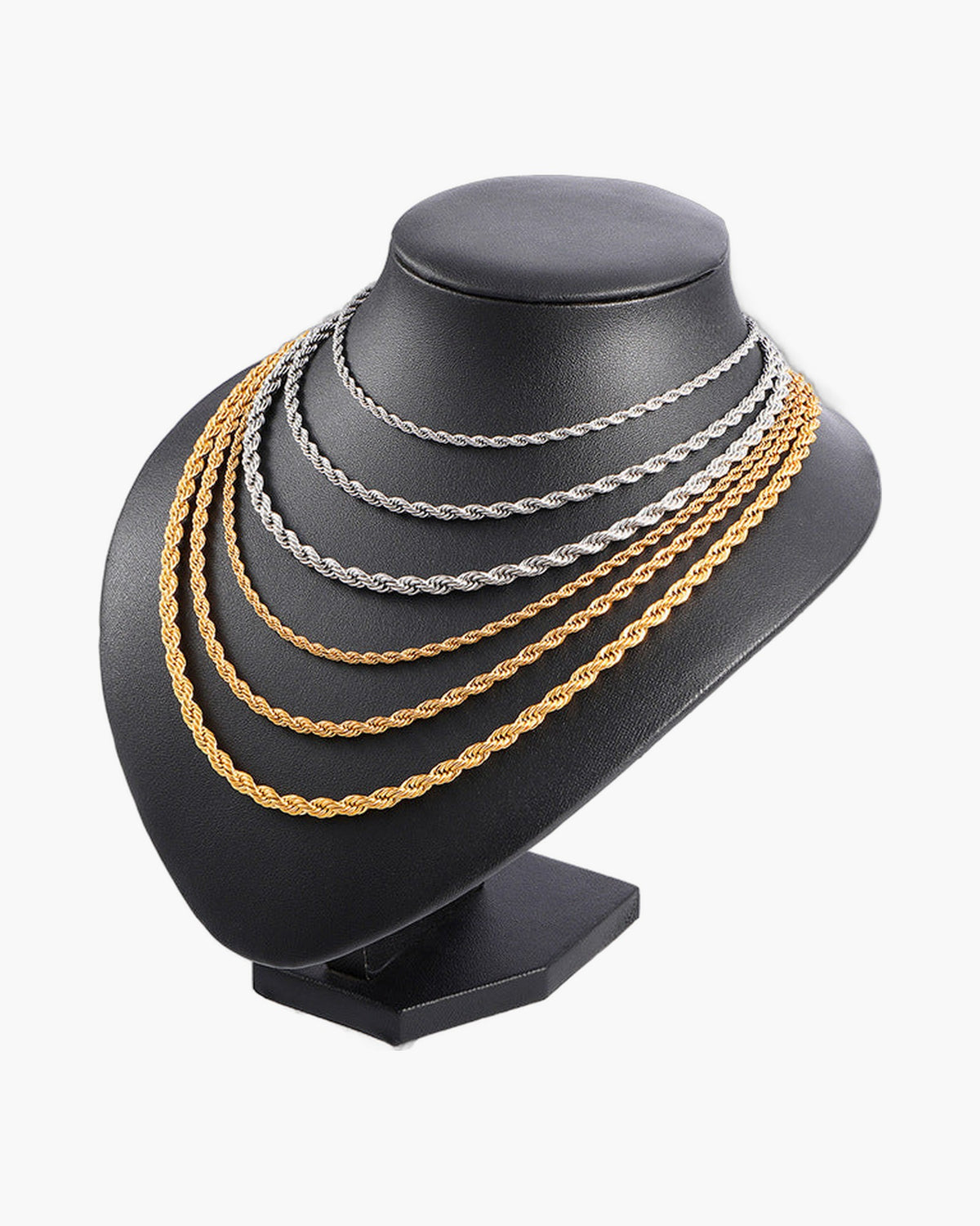 Stainless Steel Rope Chain Options - gold and silver necklaces