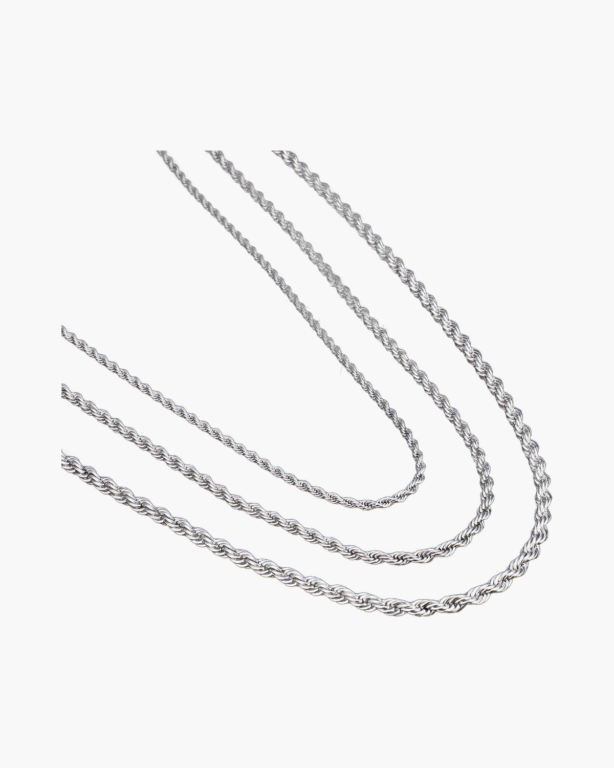 Stainless Steel Rope Chain Options - gold and silver necklaces view 5