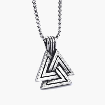 The Valknut Pendant Necklace in Stainless Steel