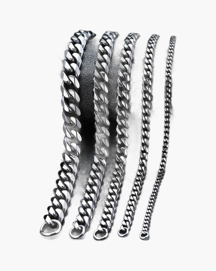The Atlas Cuban Link Bracelet in Titanium Steel