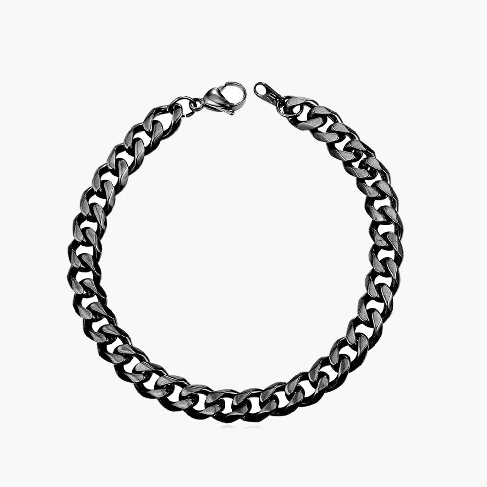 Titanium Steel Curb Link Bracelet gold-tone finish view 2