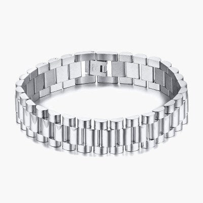 Titanium Steel President Link Bracelet gold-tone finish view 2