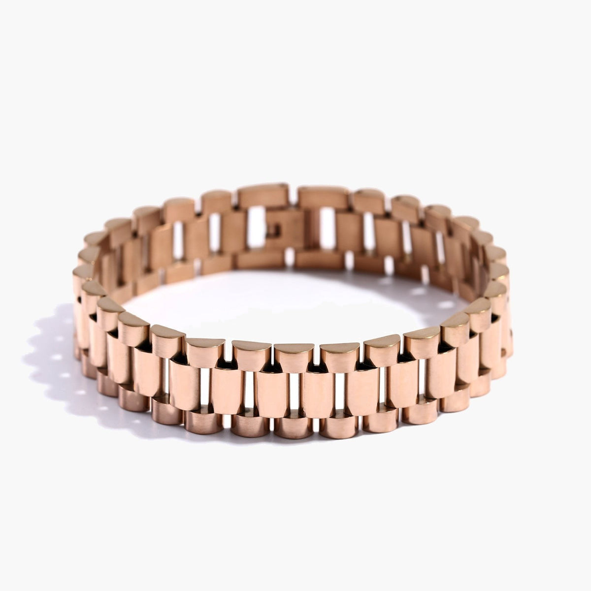 Titanium Steel President Link Bracelet gold-tone finish view 6