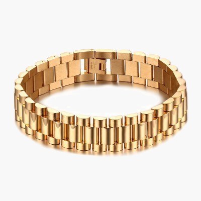 Titanium Steel President Link Bracelet gold-tone finish