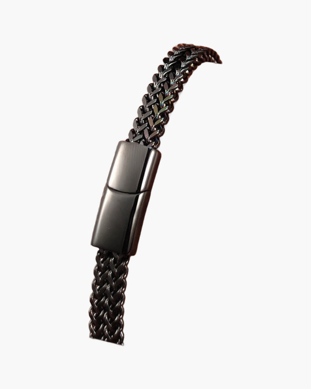 Wheat Chain Magnetic Bracelet - Silver-Tone Finish view 3