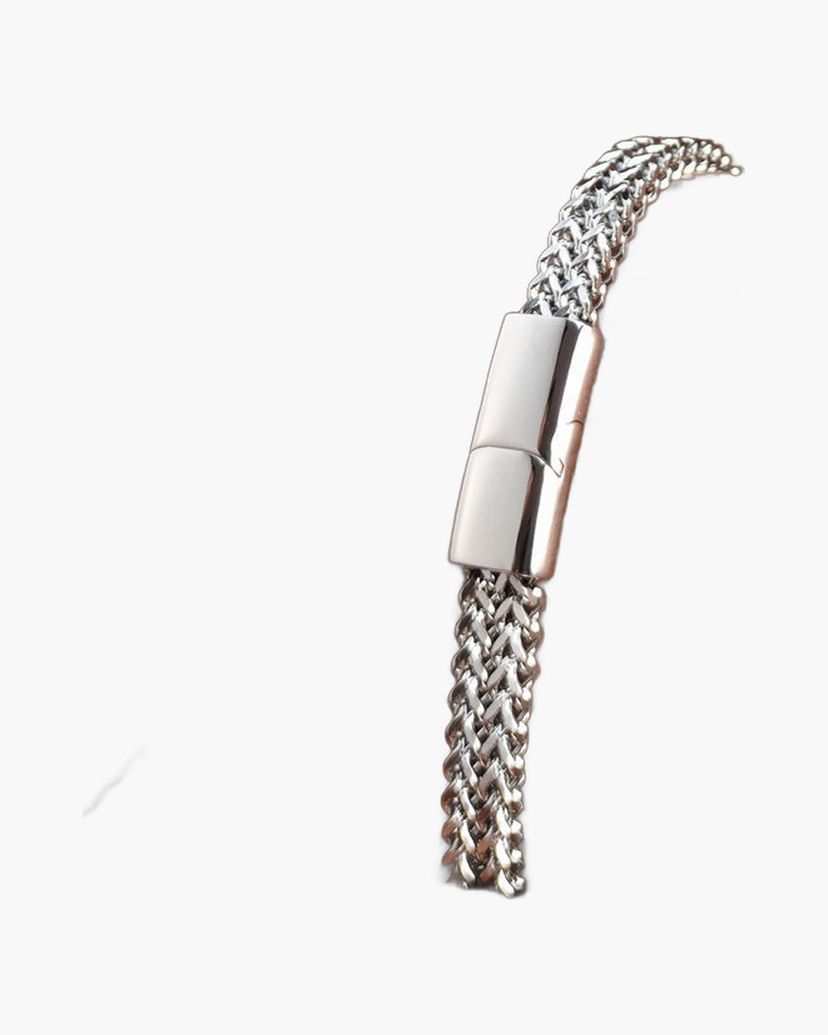 Wheat Chain Magnetic Bracelet - Silver-Tone Finish